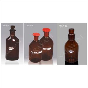 REAGENT BOTTLES, N.M, AMBER, BOROSILICATE