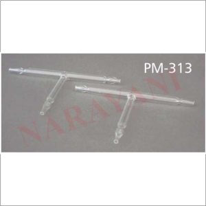 T CONNECTOR GLASS, RIFFLED