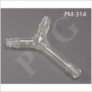 Y CONNECTOR GLASS, RIFFLED