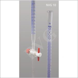 BURETTES WITH STRAIGHT BORE PTFE (TEFLON) KEY STOPCOCK