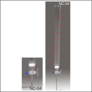 CHROMATOGRAPHY COLUMNS, WITH INTEGRAL SINTERED DISC & GLASS STOPCOCK