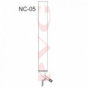 CHROMATOGRAPHY COLUMNS WITH   INTEGRAL SINTERED DISC & SCREW TYPE PTFE  (TEFLON) KEY ROTAFLOW STOPCOCK