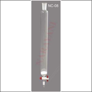 CHROMATOGRAPHY COLUMNS, INTEGRAL SINTERED DISC CONE SOCKET AND GLASS OR ROTAFLOW OR PTFE TEFLON STOPCOCK
