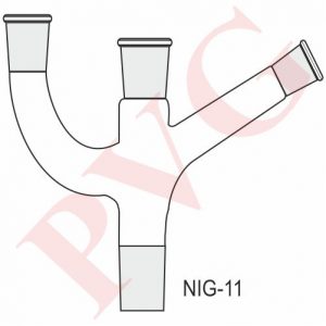 MULTIPLE WITH THREE NECKS, TWO PARALLEL, ONE AT 450