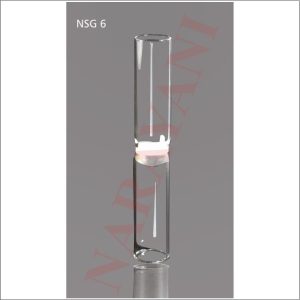 SINTERED GLASS FILTER  (STRAIGHT TYPE) WITH SINTERED DISC SEALED IN THE CENTRE