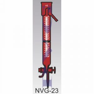 BURETTES WITH OVER FLOW CUP, AUTOMATIC ZERO, DOUBLE OBLIQUE BORE GLASS STOPCOCK, 3 – WAY