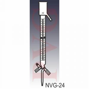 BURETTES WITH OVER FLOW CUP, AUTOMATIC ZERO, DOUBLE BORE, SCREW TYPE ROTAFLOW STOPCOCK 3 – WAY