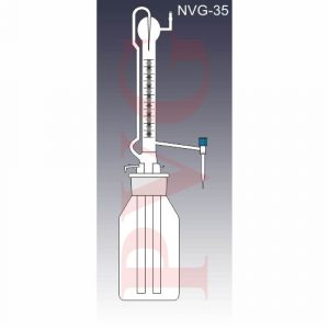 BURETTES,AUTOMATIC ZERO,ON RESERVOIR, SCREW TYPE PTFE NEEDLE WALL STOPCOCK & RUBBER BELLOW