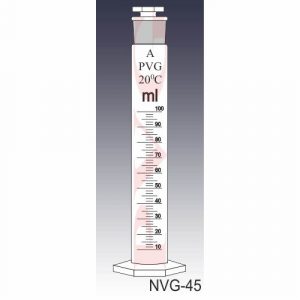 MEASURING CYLINDERS WITH HEXAGONAL BASE AND INTERCHANGEABLE STOPPER