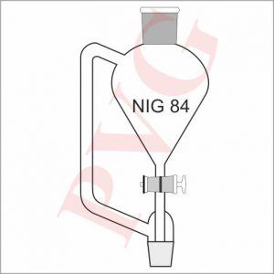 PRESSURE EQUALIZING FUNNELS, PEAR SHAPE, WITH SOCKET, GLASS KEY / PTFE KEY STOPCOCK , STEM WITH CONE