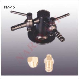 GAS TAP DOUBLE, PILLAR MOUNTED