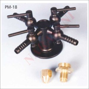 GAS TAP, FOUR WAY, PILLAR MOUNTED
